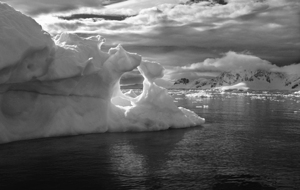 Ice Sculpture Window in Antarctica