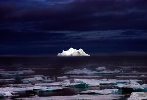 Iceberg in the Midnight Summer