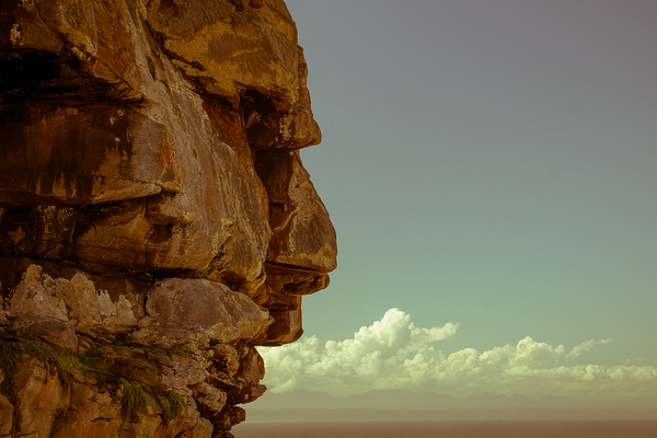 A Face In The Rock Print