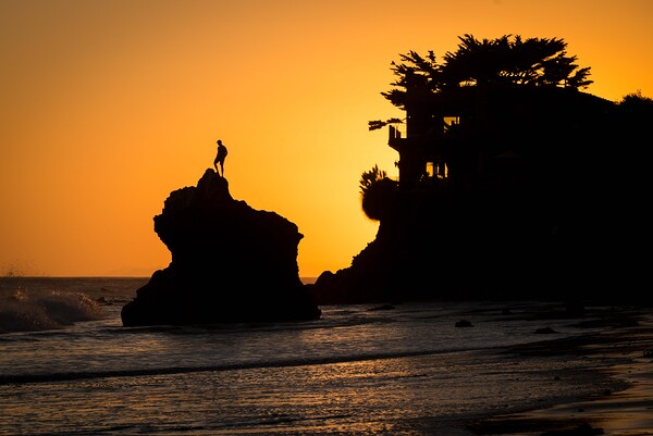 Triumph at Malibu Beach California Print