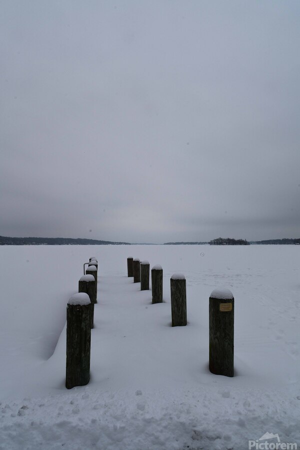 Frozen Wisconsin Lake  Print