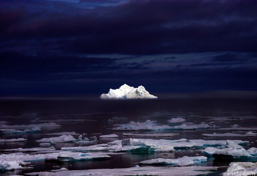 Iceberg in the Midnight Summer  Print