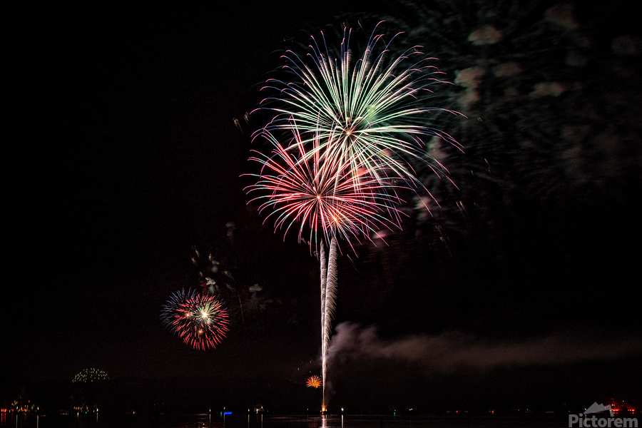 Fireworks Over Beaver Lake  Print