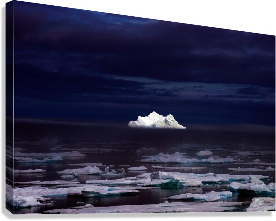 Iceberg in the Midnight Summer  Canvas Print