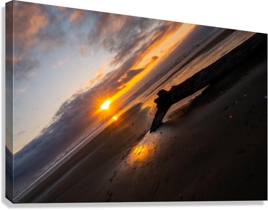 California Beach Sunset  Impression sur toile