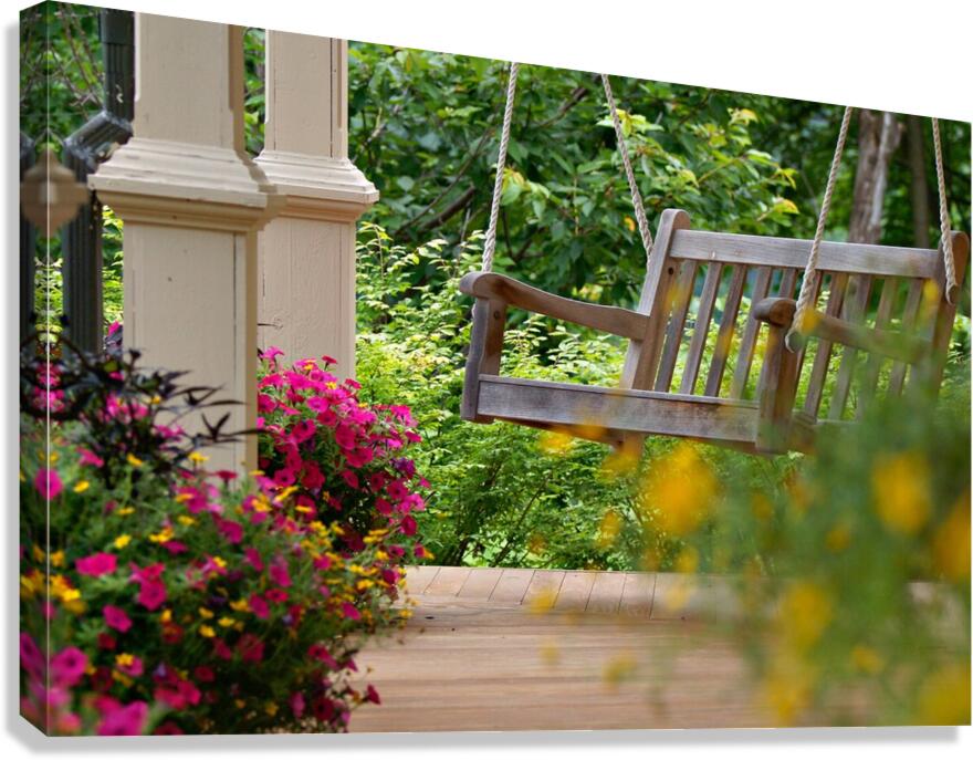 Front Porch in the Spring  Canvas Print