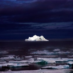 Iceberg in the Midnight Summer