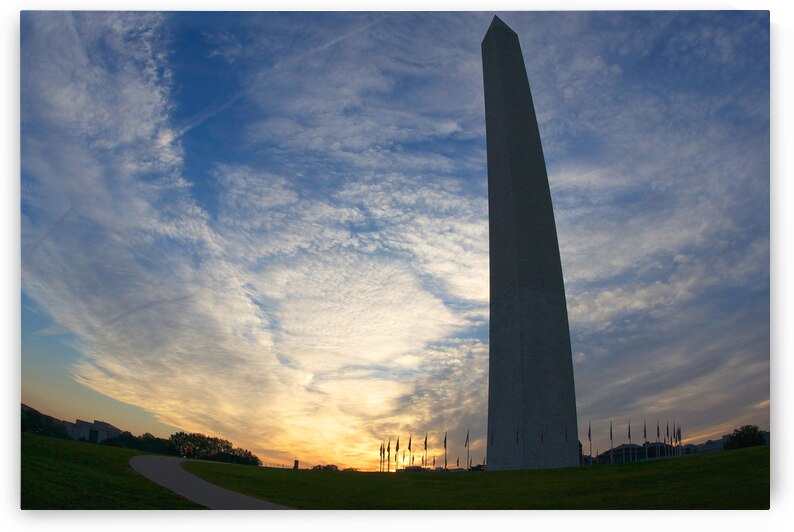 Early Morning at the Washington Monument by Adel B Korkor