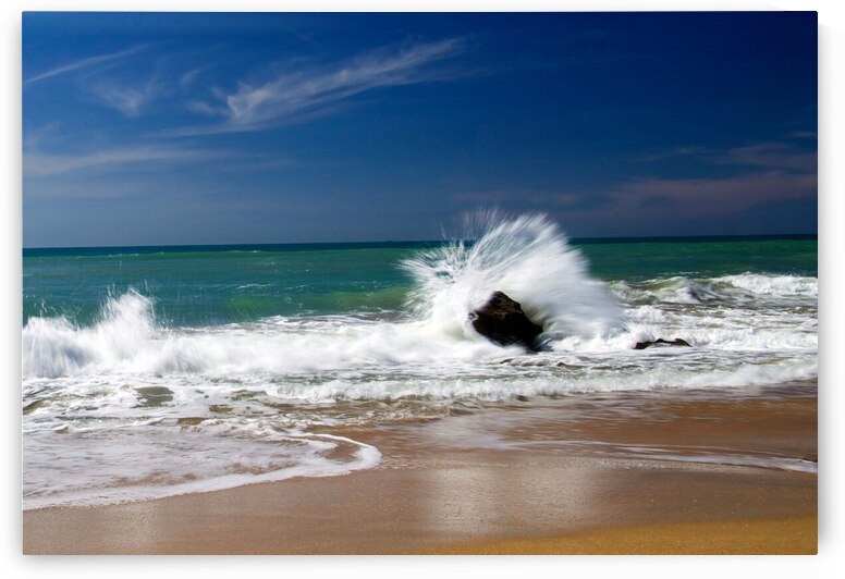 Water Dancing with a Boulder by Adel B Korkor