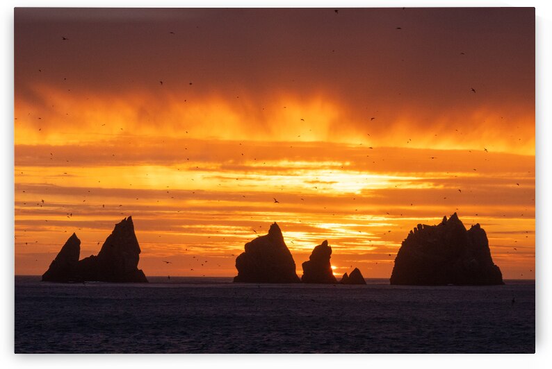 A Rocky Sunset by Adel B Korkor