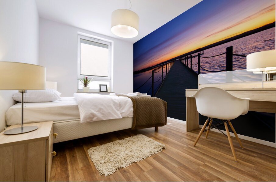 Pier Sunrise Mural print