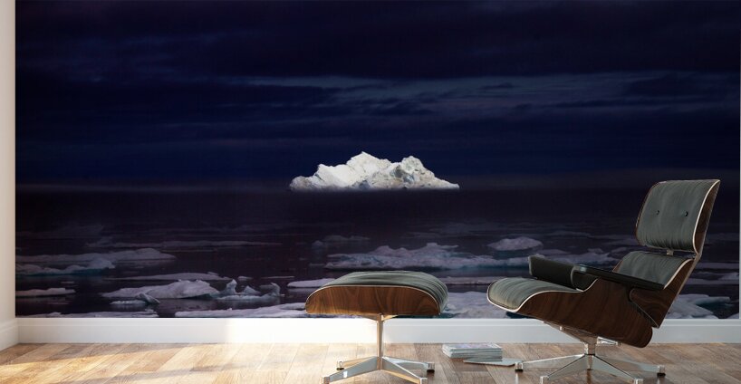 Iceberg in the Midnight Summer Wall Murals