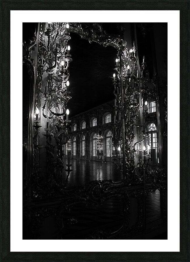 Ballroom in Catherine the Greats Summer Palace Picture Frame print