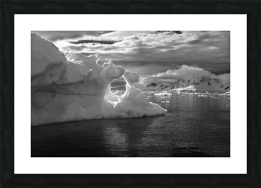 Ice Sculpture Window in Antarctica Picture Frame print