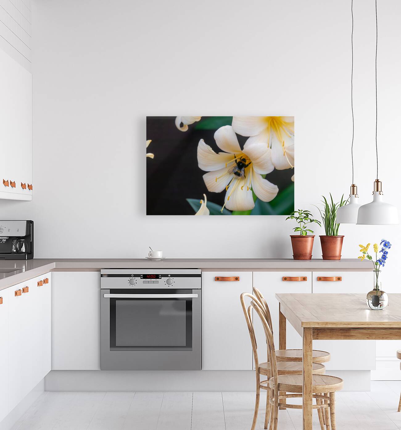 Bumblebee on a Royal lily Reproduction