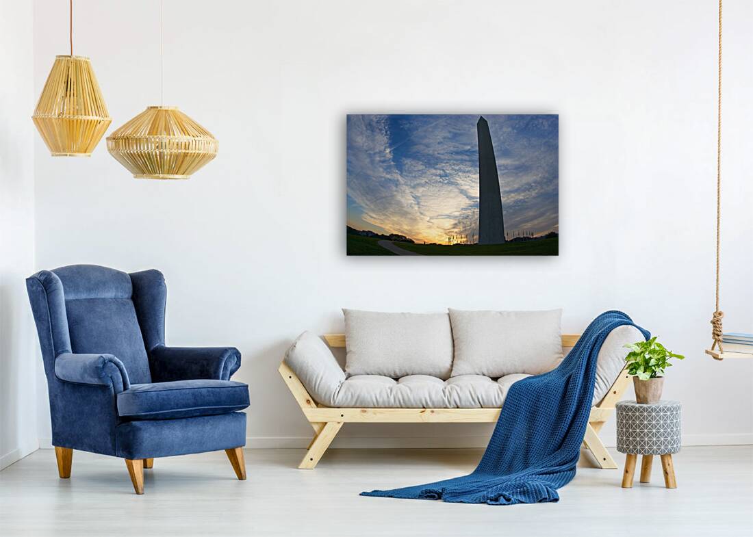 Early Morning at the Washington Monument Reproduction