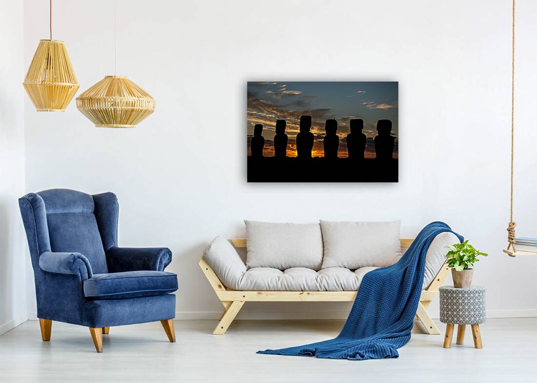 Moais Watching the Sunrise Reproduction