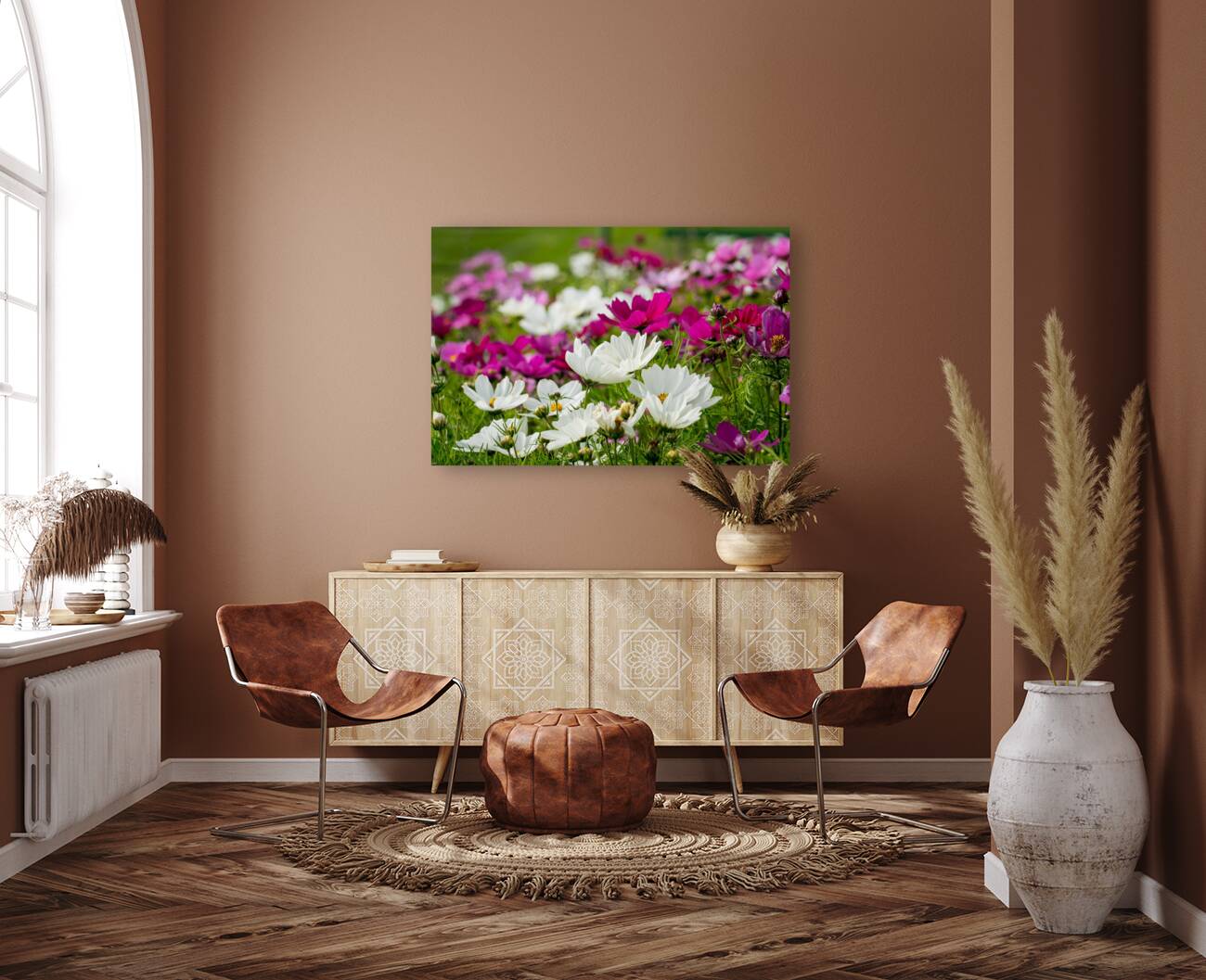 White Coreopsis at the Botanical Gardens Reproduction