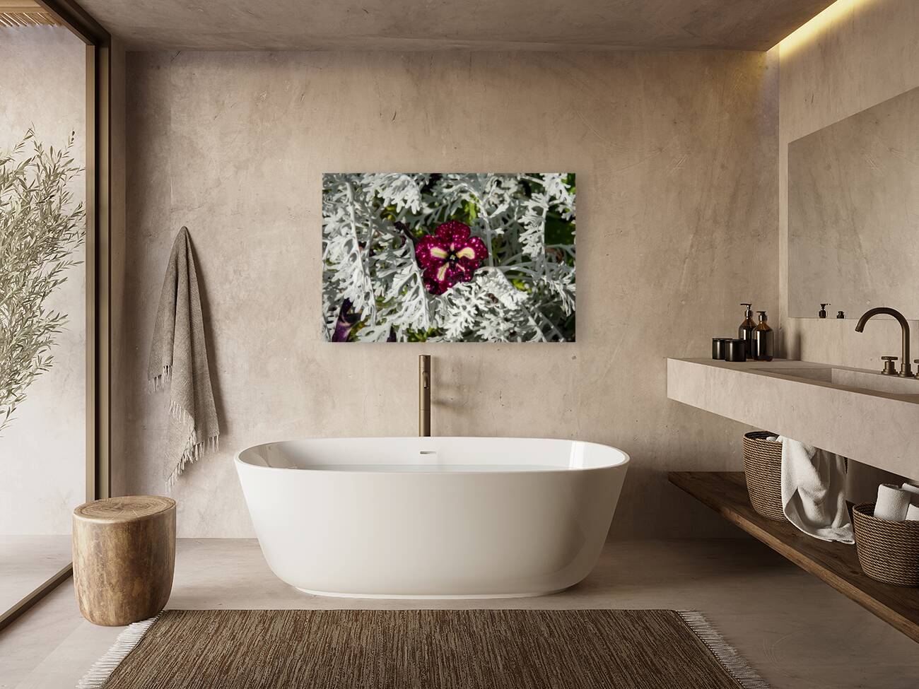 Starry Sky Burgundy Petunia Flower Reproduction