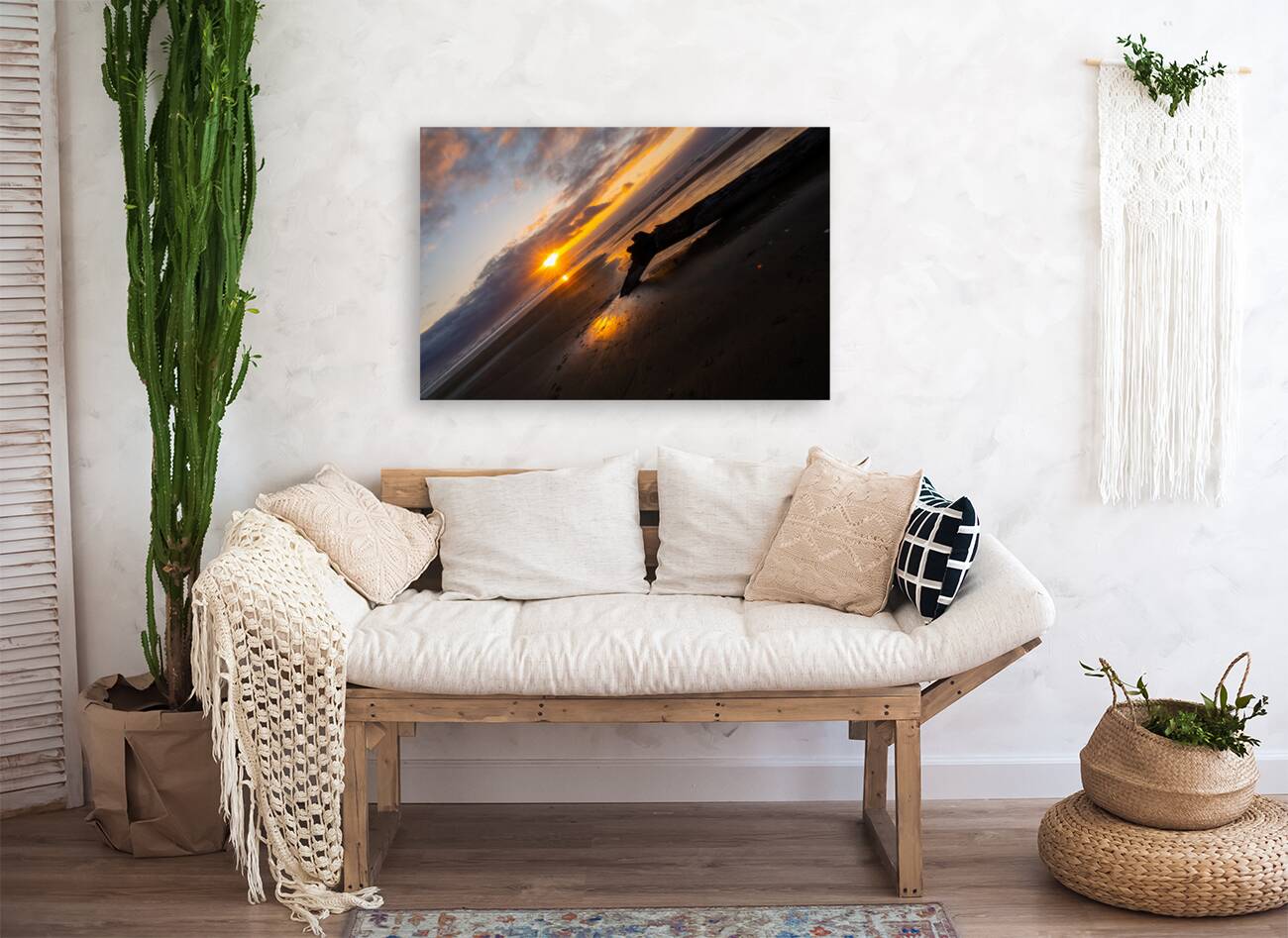 California Beach Sunset Reproduction