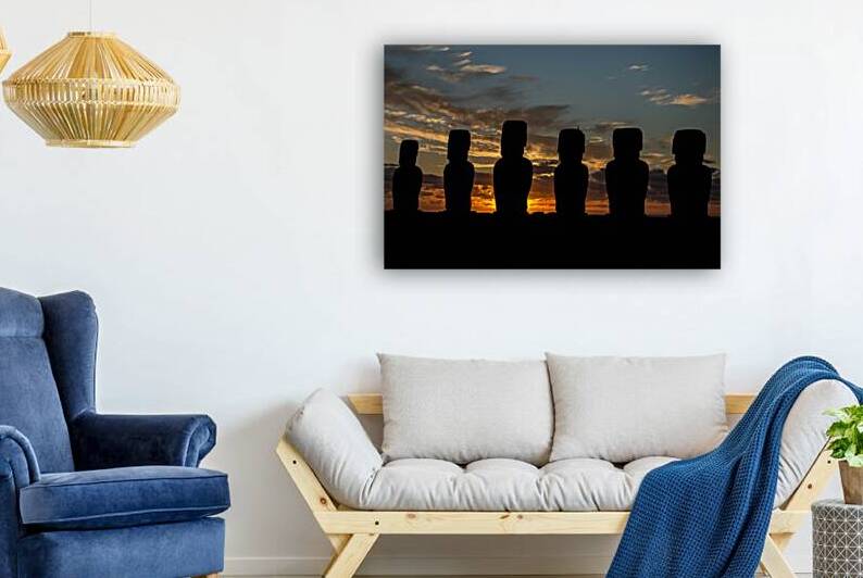 Moais Watching the Sunrise by Adel B Korkor