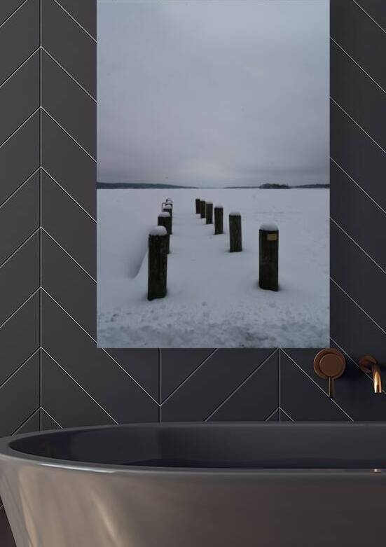 Frozen Wisconsin Lake by Adel B Korkor