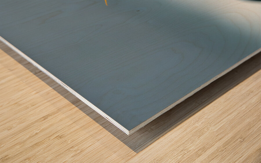 Royal Penguin Wood print