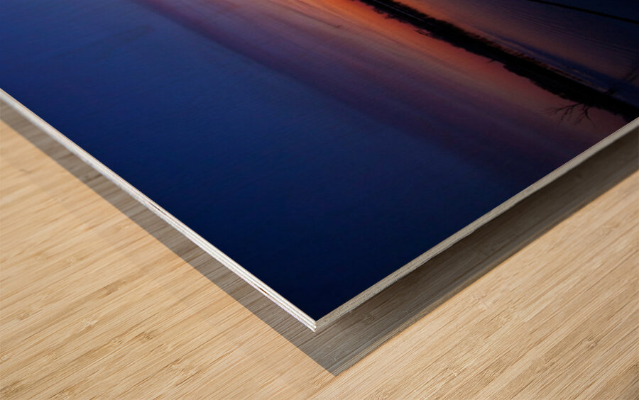 Pier Sunrise Wood print