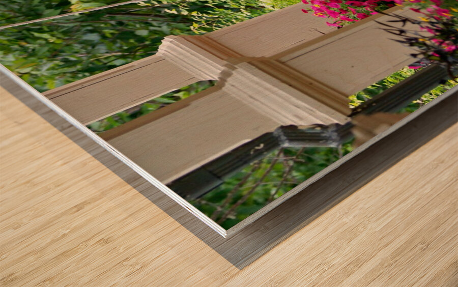 Front Porch in the Spring Wood print